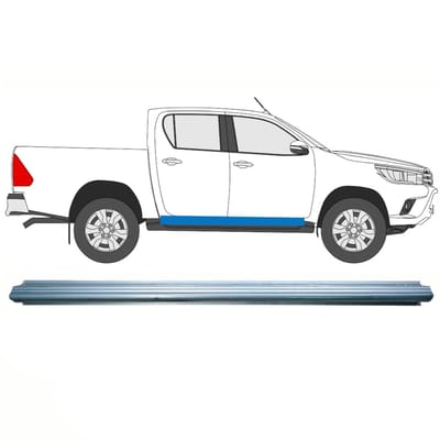Reparatie dorpel voor Toyota Hilux 2015- / Links = Rechts (symmetrisch)