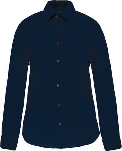 Kariban Dames stretch blouse lange mouwen K530 - Navy - XS