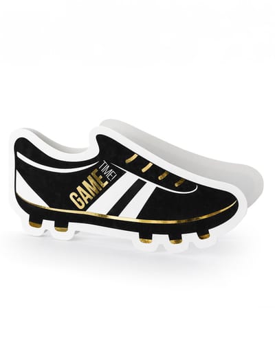 PARTYDECO - 6 voetbalschoenuitnodigingskaarten 19,5 x 9 cm