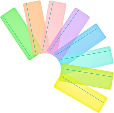 8 Stuks Dyslexie Leesstrips met Gekleurde Overlays - Leeshulpmiddelen voor Dyslexie en Verbetering van Leessnelheid