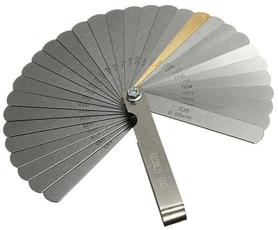Allecto - Voelererset - 32 Messen - Dual Marker Meten - Compact - Bougies Gereedschap - Voelerstekers - Geschikt voor Precisie Metingen - Roestvrij...