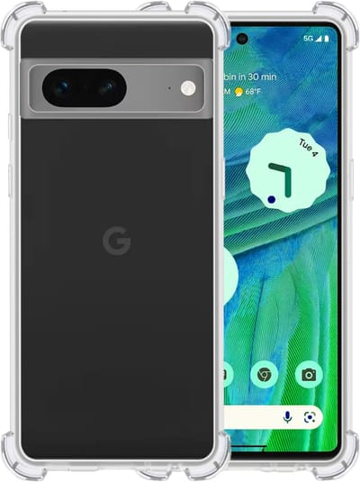 Hoesje - Geschikt voor Google Pixel 7A - Sterk & Shockproof - Siliconen Case - Back Cover - Telefoon Hoes Shock Proof - Telefoonhoesjes - Transparant