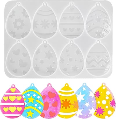Easter Silicone Mallen voor Epoxyhars - Eieren, Sleutelhangers en Hangers - Perfect voor Creatieve Projecten en Decoraties