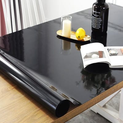 Tafelbeschermer Transparant Zwart 80x80 cm - 1,5 mm Dikte - Gemakkelijk Schoon te Maken en Waterdicht - Tafelbeschermer - Hoge Kwaliteit - Tafelzeil - Tafelkleden
