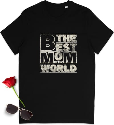 T Shirt Dames - De Beste Moeder in De Wereld - Zwart - Maat S