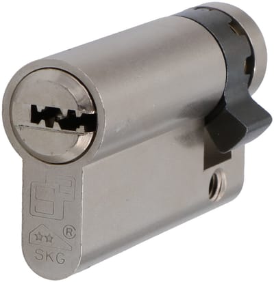 2 stuks - S2 veiligheidscilinder F6 45/10 SKG 2, halve profielcilinder (verschillend sluitend)