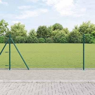vidaXL - zeshoekig - gaashek - met - betonnen - voetstuk - 10 - x - 0,8 - m - Groen - Mesh