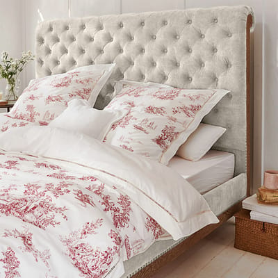LOBERON Beddengoed Toile rouge wit/rood