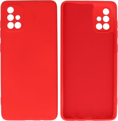Hoesje Geschikt voor Samsung Galaxy A71 - Fashion Telefoonhoesje Backcover - Siliconen Hoesje - Rood