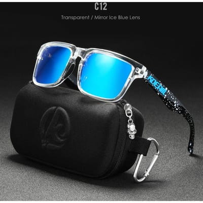 Nieuw KDEAM Merk Hoge Kwaliteit Heren Vierkante Zonnebrillen Kleuren Sport Gepolariseerde Zonnebrillen Reflecterende Coating Gespiegelde Lens Only Sunglasses