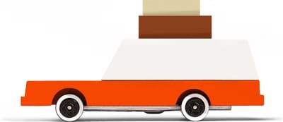 Candycar World: LUGGAGE WAGON (W021) 8,4x4,1x3cm, wooden diecast, magnetic, in giftbox, 3+