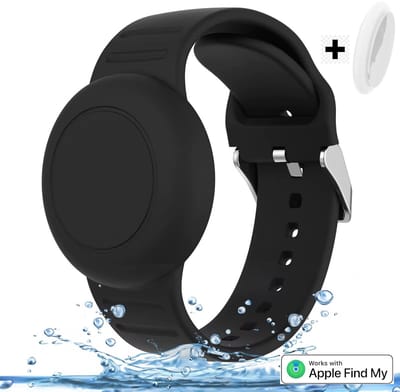 BlueTime - Horlogebandje Houder voor Tag - Inclusief Tag - Verstelbaar en Waterdicht - Veilig - Kind - Geschikt voor Apple Find My - GPS Horloge Kind - GPS Tracker - Locatie Tracker - kinder gps horloge