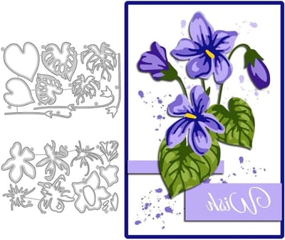 Snijmallen Bloem - Papier Snijgereedschap - Kaarten Maken - Koolstofstaal Materiaal - 160 x 104 mm - Zilver