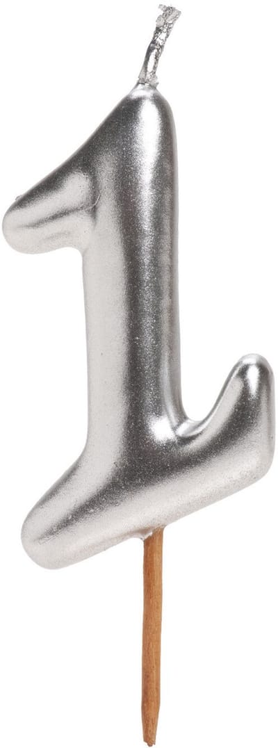 Dekora Silver Comic Birthday Candle - 1