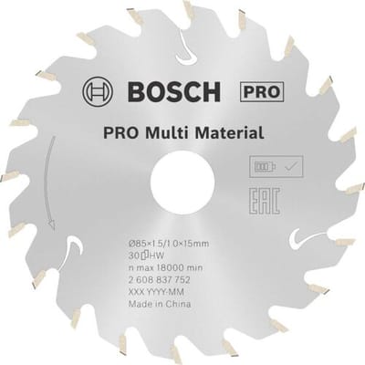 Bosch Accessories 2608837752 2608837752 Cirkelzaagblad 85 x 15 mm Aantal tanden: 30 1 stuk(s)