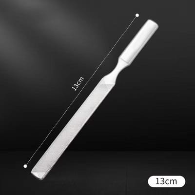 Ensemble de limes à ongles professionnelles en acier inoxydable à 4 faces, 1 pièce, pour le ponçage, le polissage et la beauté des ongles 13cm black