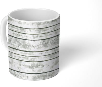 Mok - Vintage - Hout - Patronen - Plank - Mokken - 350 ML - Beker - Uitdeelcadeautjes