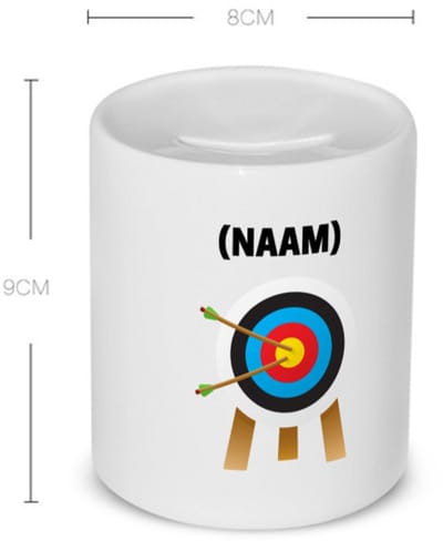 Akyol - dartbord met eigen naam Spaarpot - Dartbord - mensen die houden van darten - gepersonaliseerde - sport - darters - verjaardagscadeau - kado - gift - geschenk - verrassing - 350 ML inhoud