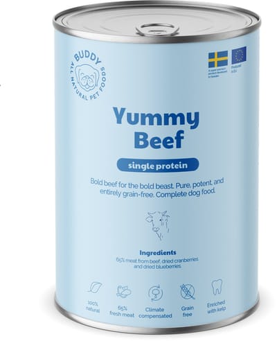 BUDDY natvoeding Yummy Beef 400 gr. - per 6 stuks