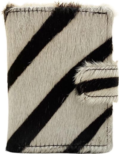 Pasjeshouder Uitschuifbaar – Cognac – Leer - Zebra Print - Creditcard Houder - RFID – Anti Skim - Muntgeld Ritsvak - Pasjeshouder
