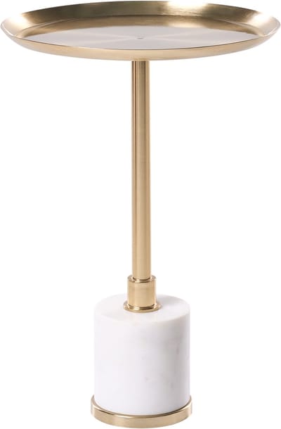 CAMELO - Bijzettafel - Wit/Goud - Metaal