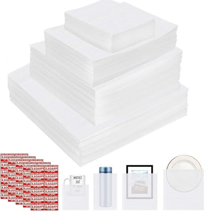 Dempende Schuimzakjes - Verhuis Verpakking - Breekbare Items Beschermen - Vochtbestendig Herbruikbaar - 260 Stuks 4 Maten - Wit