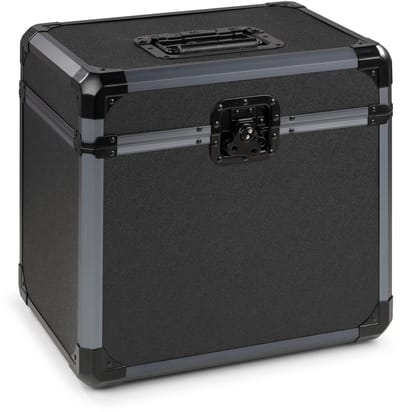 Platenkoffer - Vonyx RC82 - LP opbergsysteem voor 12 inch vinyl - LP koffer voor dagelijks gebruik en DJ’s - Zwart
