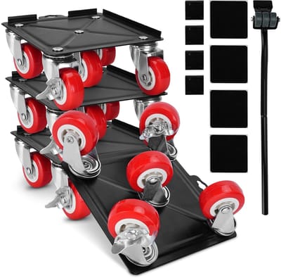 Dailygoods- Meubellifter Zware Capaciteit 3000 kg - Meubelverplaatsingsset - Steekwagens - Koevoet - Antislip Pads - Robuuste Constructie - Meubelwagen