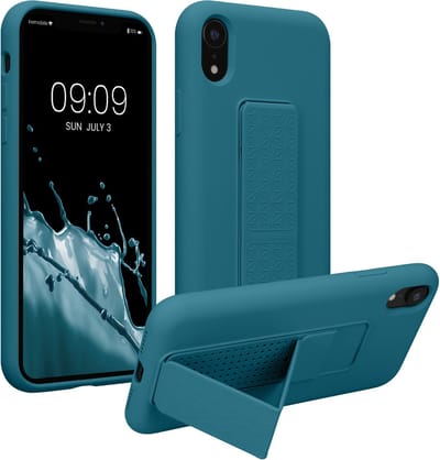 kwmobile back cover voor smartphone - geschikt voor Apple iPhone XR - 1x beschermhoesje van kunststof - In mat petrol