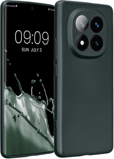 kwmobile metallic telefoonhoesje van TPU - geschikt voor Xiaomi Redmi Note 14 Pro+ 5G / Redmi Note 14 Pro Plus 5G - Flexible case voor smartphone - In metallic petrol
