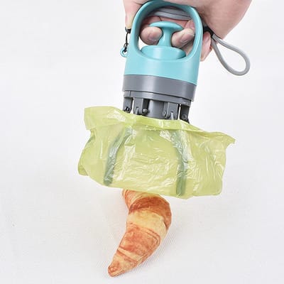 Dailygoods - Pooper Scooper, Dog Claw Dog Waste Picker, Lichtgewicht Draagbare Pet Poep Scooper met Zakdispenser en Ophangriem, Hond Essentiële Poep Clip voor Buiten Wandelen