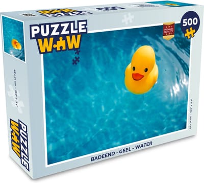 Puzzel Badeend - Geel - Water - Legpuzzel - Puzzel 500 stukjes