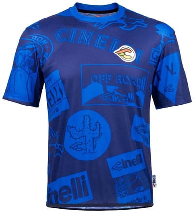 Cinelli Gravel Tech T-shirt Met Korte Mouwen Blauw M Man