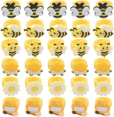 Meisjes Sieradenset - Bloemen Ringen - Fantasie Spel - 30 Delige Set - 2.5 cm