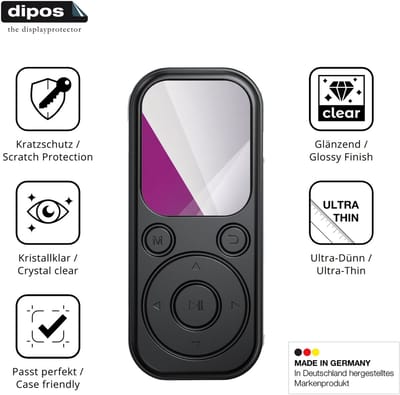 dipos – 4x Beschermfolie geschikt voor RWSRW MP3-H01 | Krasbestendige & heldere Screenprotector Ultra-Thin