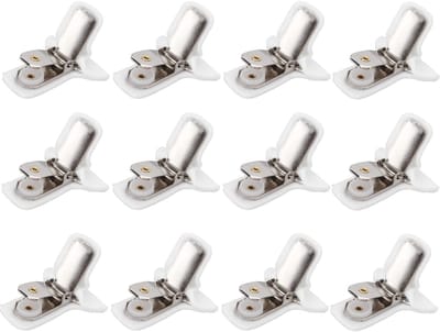 Allecto - Gewatteerde Troosterclips - Dekbedclips voor Dekenbevestiging - Witte Clips - Voorkomt Verschuiven - Ideaal voor Beddengoed - 12 Stuks