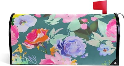 Brievenbusdecoratie - Brievenbushoes - Huis Decoreren - Magnetische Bevestiging - 45 x 50 cm - Bloemenprint