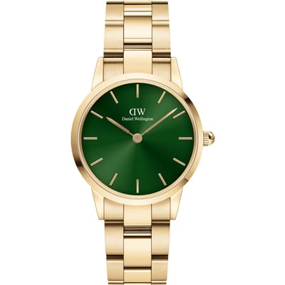 Daniel Wellington DW Watch Iconic Link Emerald Gold 36mm