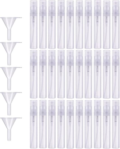 Mini-spuitfles - Transparant - 5 ml - Kunststof Verstuiverflessen - Voor Parfum en Cosmetica