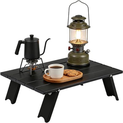 Vouwbare Campingtafel van Aluminium, 39.5 x 29 x 12.5 cm, Ideaal voor Tuin, Kamperen en Picknicken, Lichtgewicht en Draagbaar
