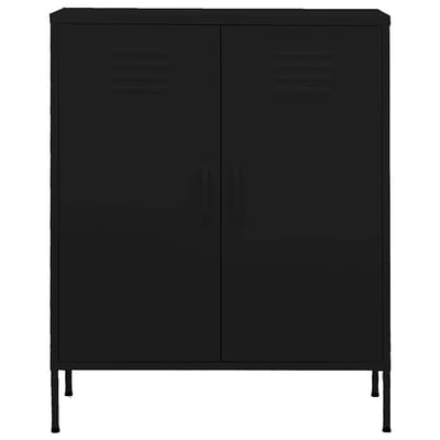 vidaXL - Opbergkast - 80x35x101,5 - cm - staal - zwart