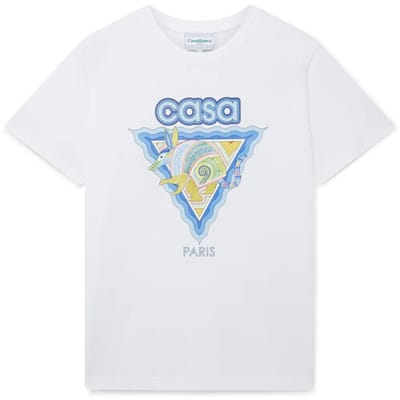 T-shirt Korte Mouw Casablanca T-SHIRT ARMADILLO WHITE