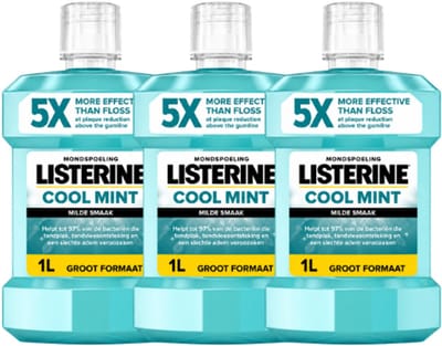 Listerine Cool Mint Mild Mondwater - 3 x 1000 ml
