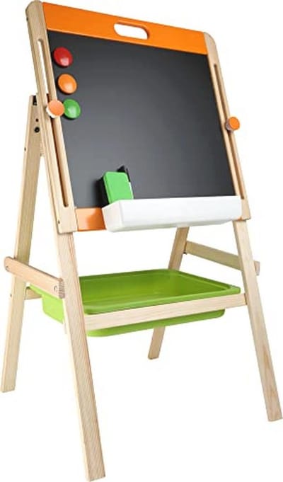 Houten Magnetisch Bord met Krijt en Viltstift voor Kinderen vanaf 4 Jaar