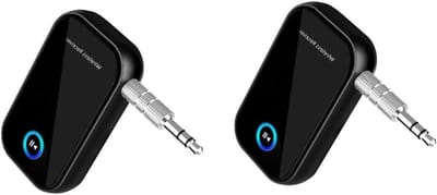 Draadloze Audio Ontvanger - Muziek Adapter - Muziek Streamen - Handsfree Belfunctie - 2 stuks - Zwart
