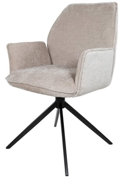 Eetkamerstoel Riva draaibaar 360 - Vibe - Beige 08 - eetkamerstoelen set van 2