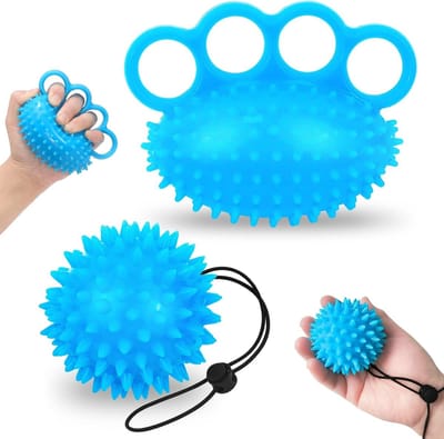 Handtrainer Set van 2, Zachte Rubber Knijpballen voor Handtherapie, Vingertraining en Stressverlichting, Ideaal bij Artrose en Revalidatie