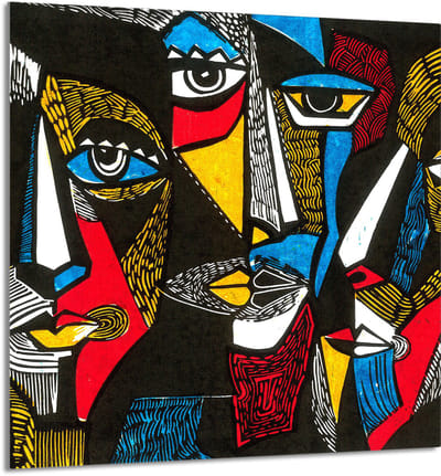TMK ArtDeko - Pop Art Serie - Glass Panel - 60x65 cm - Gehard Glas