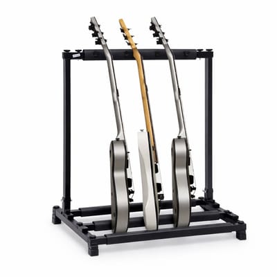 NordHaus Gitaarstandaard voor 3 Gitaren- Kleur Zwart - Gitaarrek - Multi Gitaar Houder - Ruimtebesparend Ontwerp - 62,5 x 47 x 73 cm