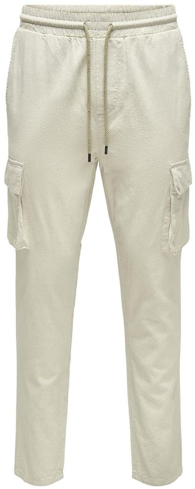 ONLY & SONS Cargo broek ONSLINUS Tapered fit Linnen Cargo broek